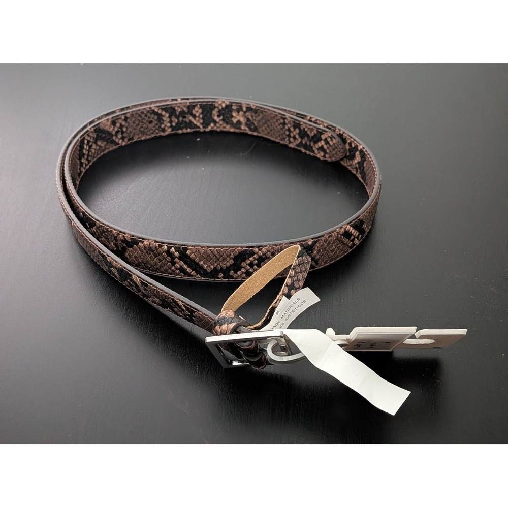 A New Day AND Faux Snake Leather Croc Leather Belt Womens Medium Brown Multi NWT